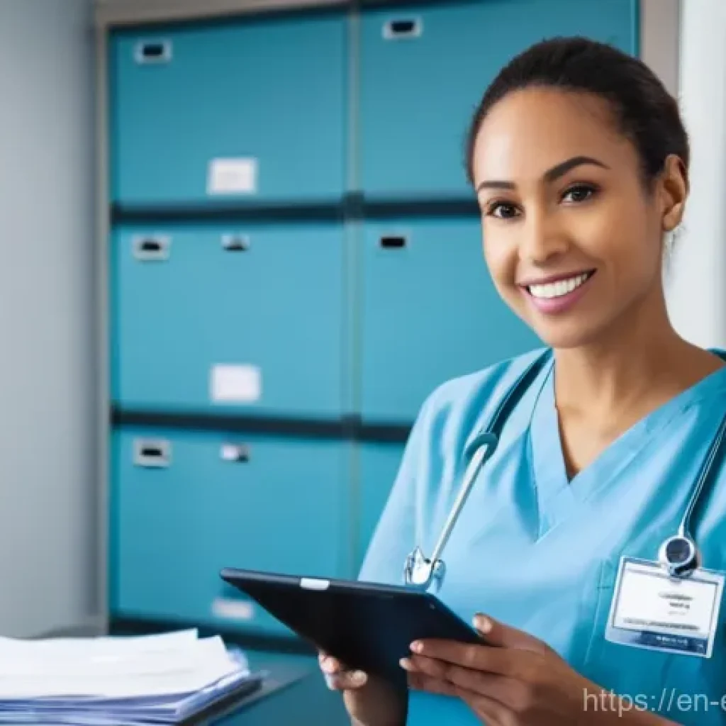 작업치료사의 병원 내 자격 인증 사례 - **Prompt 1: The Eager Occupational Therapist Embarking on Credentialing**
    A bright, clean, and m...