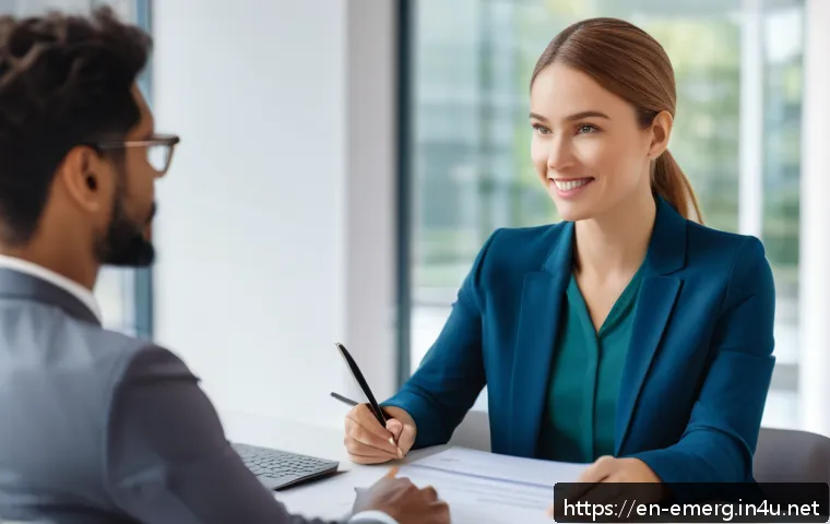 작업치료사 연봉 협상 팁 - A professional occupational therapist in a modern clinic setting, confidently discussing salary nego...