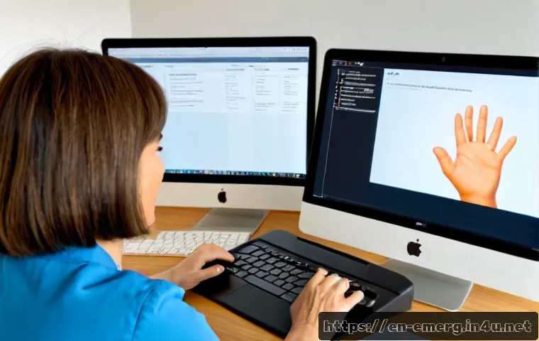 작업치료사의 온라인 교육 플랫폼 - Photorealistic home-office scene of a friendly occupational therapist in her early 40s attending an ...